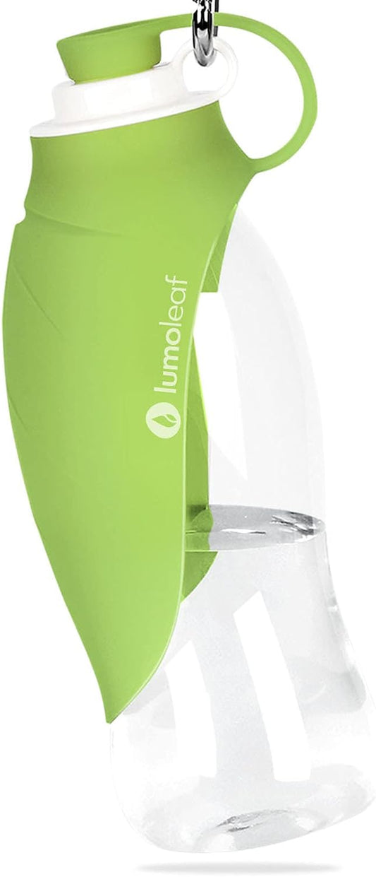 Portable Pet Water Bottle, Reversible & Lightweight Water Dispenser for Dogs and Cats, Made of Food-Grade Silicone (20 Oz) - Green