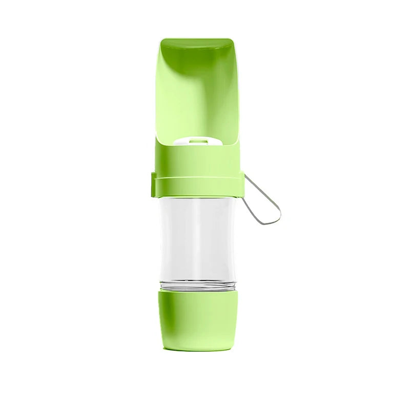 Pet Travel Water Bottle Portable with Food Container Foldable 2In1 Pet Outdoor Bowl Puppy Dog Cat Travel Drinking Food Feeder