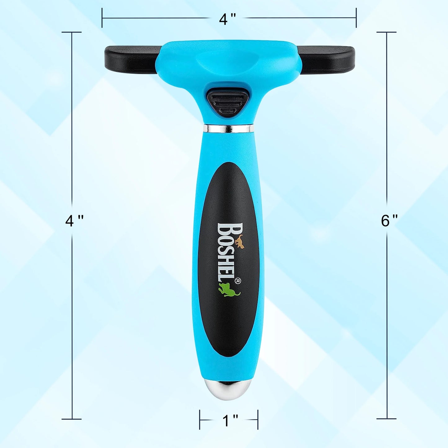 De-Shedding Brush for Dogs, Anti-Slip Handle, Stainless Steel Undercoat Grooming Tool