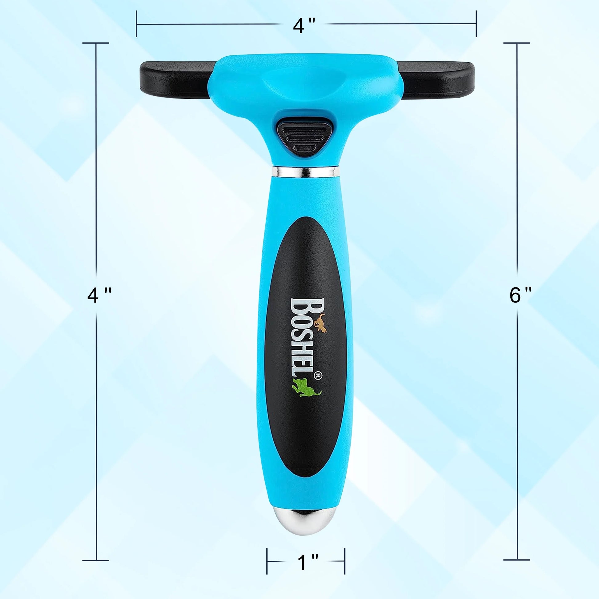 De-Shedding Brush for Dogs, Anti-Slip Handle, Stainless Steel Undercoat Grooming Tool