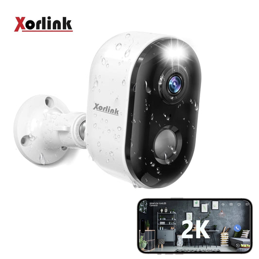 2K Wireless Outdoor Security Camera with Spotlight, Waterproof, PIR Detection, 2.4Ghz Wi-Fi, Rechargeable Battery Powered Home Surveillance Camera with Color Night Vision, 2-Way Audio, White