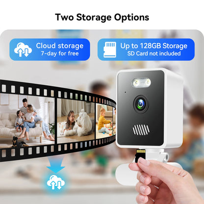 Indoor Security Camera 1080P Home Smart Camera with Wireless 2.4Ghz Wifi Monitor for Baby/Nanny/Pet/Dog (2 Pack)